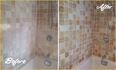 Our Tile and Grout Cleaners Give This Shower in Keller the Best Makeover