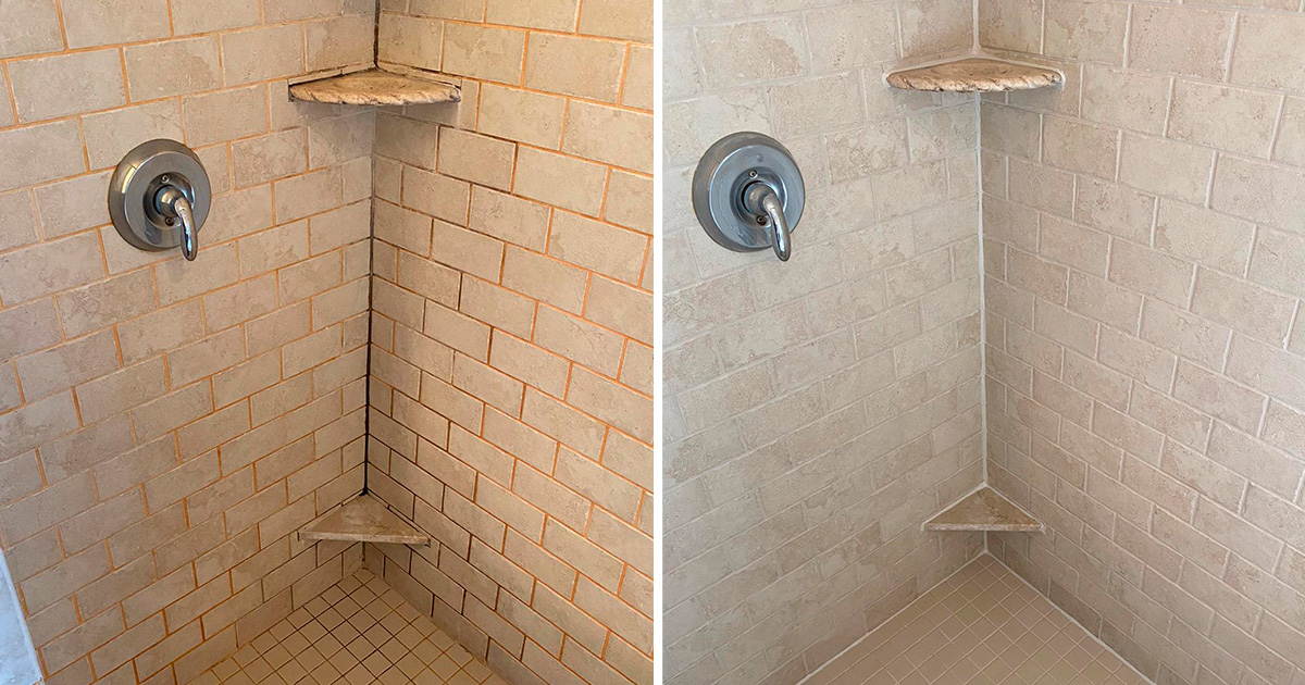 Our Tile and Grout Cleaners Give This Shower in Keller the Best Makeover