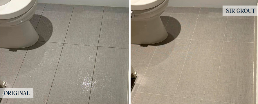 Floor Before and After a Flawless Tile Cleaning in Highland Park, TX