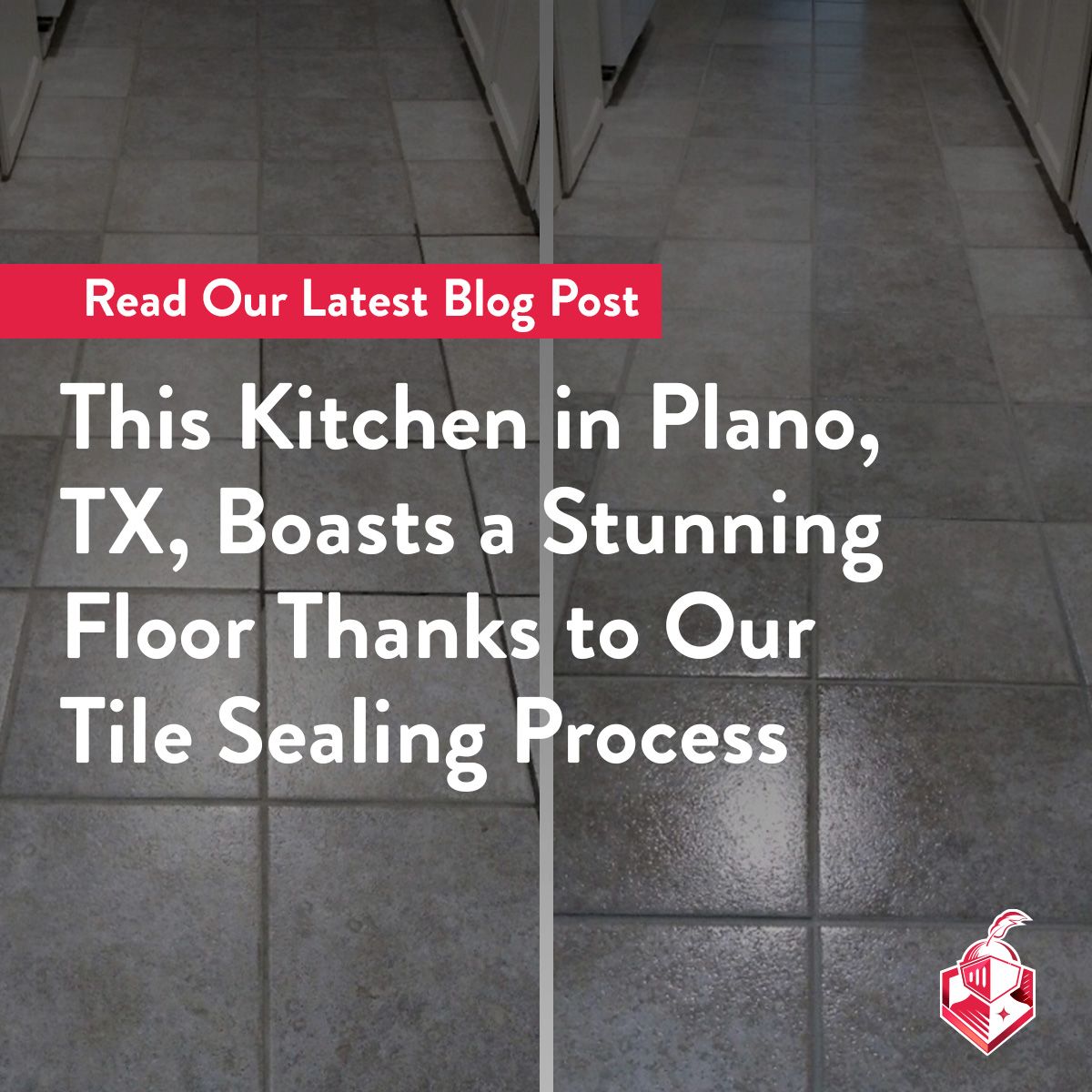 This Kitchen in Plano, TX, Boasts a Stunning Floor Thanks to Our Tile Sealing Process