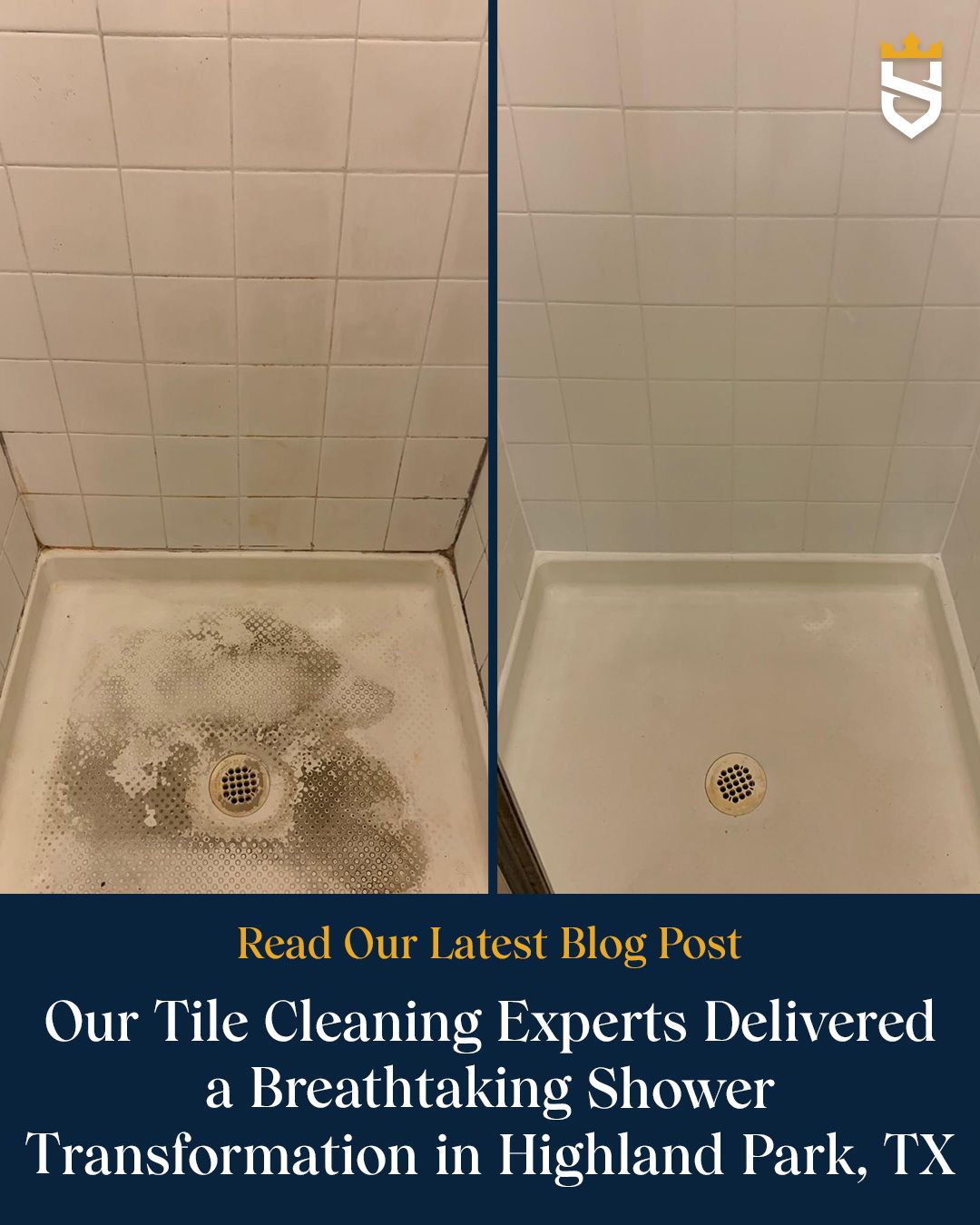 Our Tile Cleaning Experts Delivered a Breathtaking Shower Transformation in Highland Park, TX